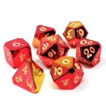 Die Hard Dice Die Hard Arcane Reactor Red w/ White RPG Polyhedral 7 die set