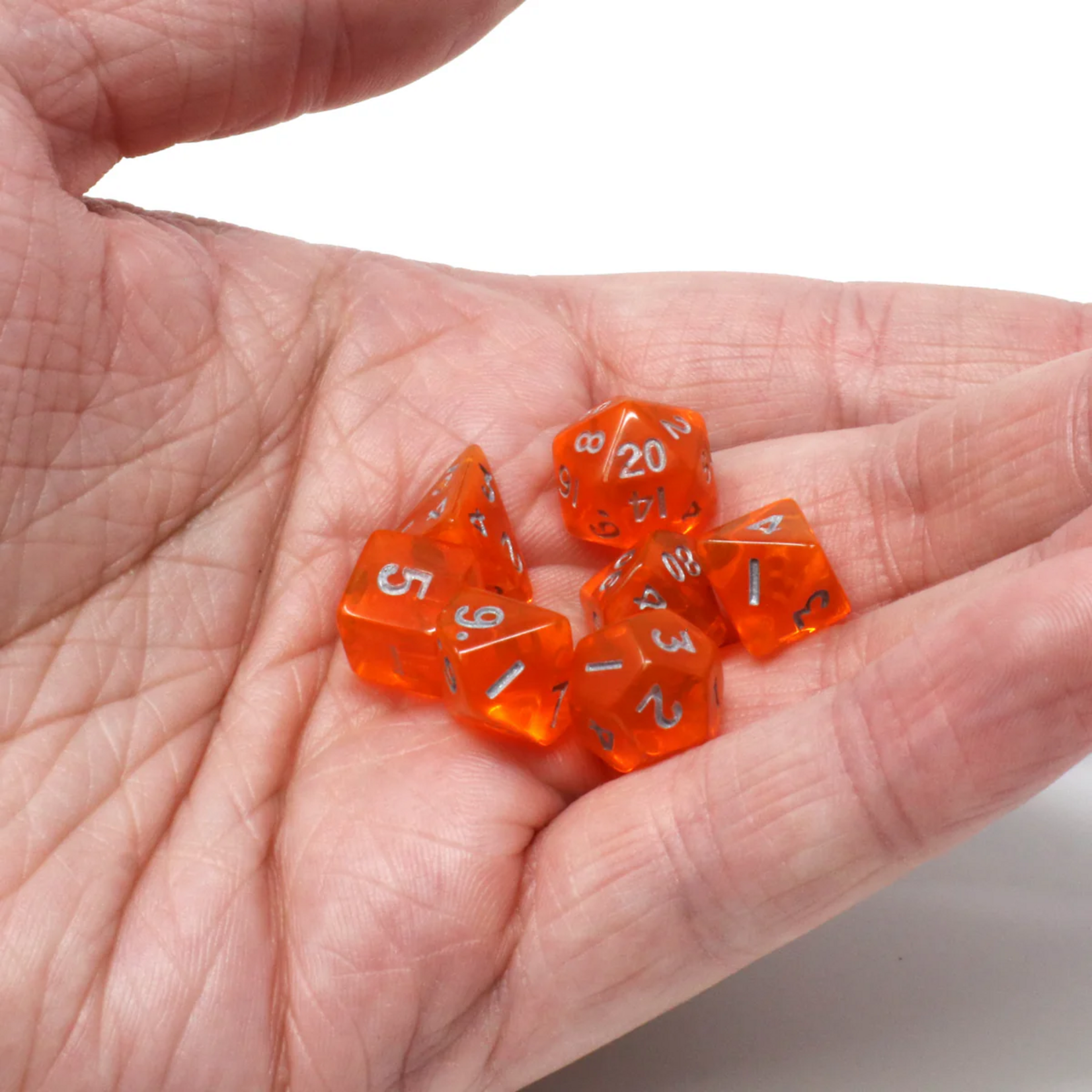 Die Hard Dice Die Hard Critlings Fireburst Orange w/ Grey Polyhedral 7 die set