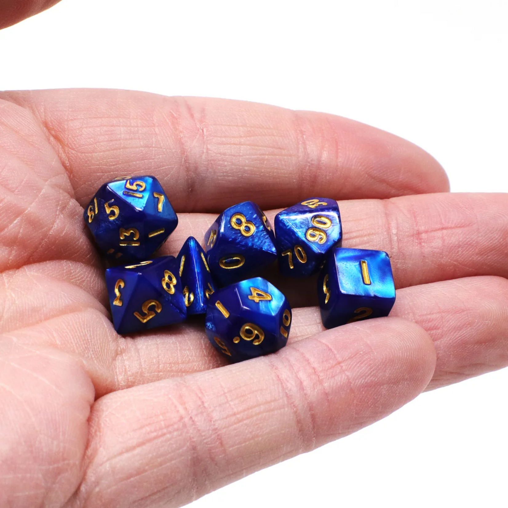 Die Hard Dice Die Hard Critlings Fountain Blue w/ Yellow Polyhedral 7 die set