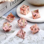 Dice Habit Dice Habit Sakura Copper and White Metal and Enamel Polyhedral 7 die set