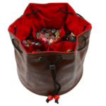 Forged Pouch of the Endless Hoard Dice Bag Brown Red