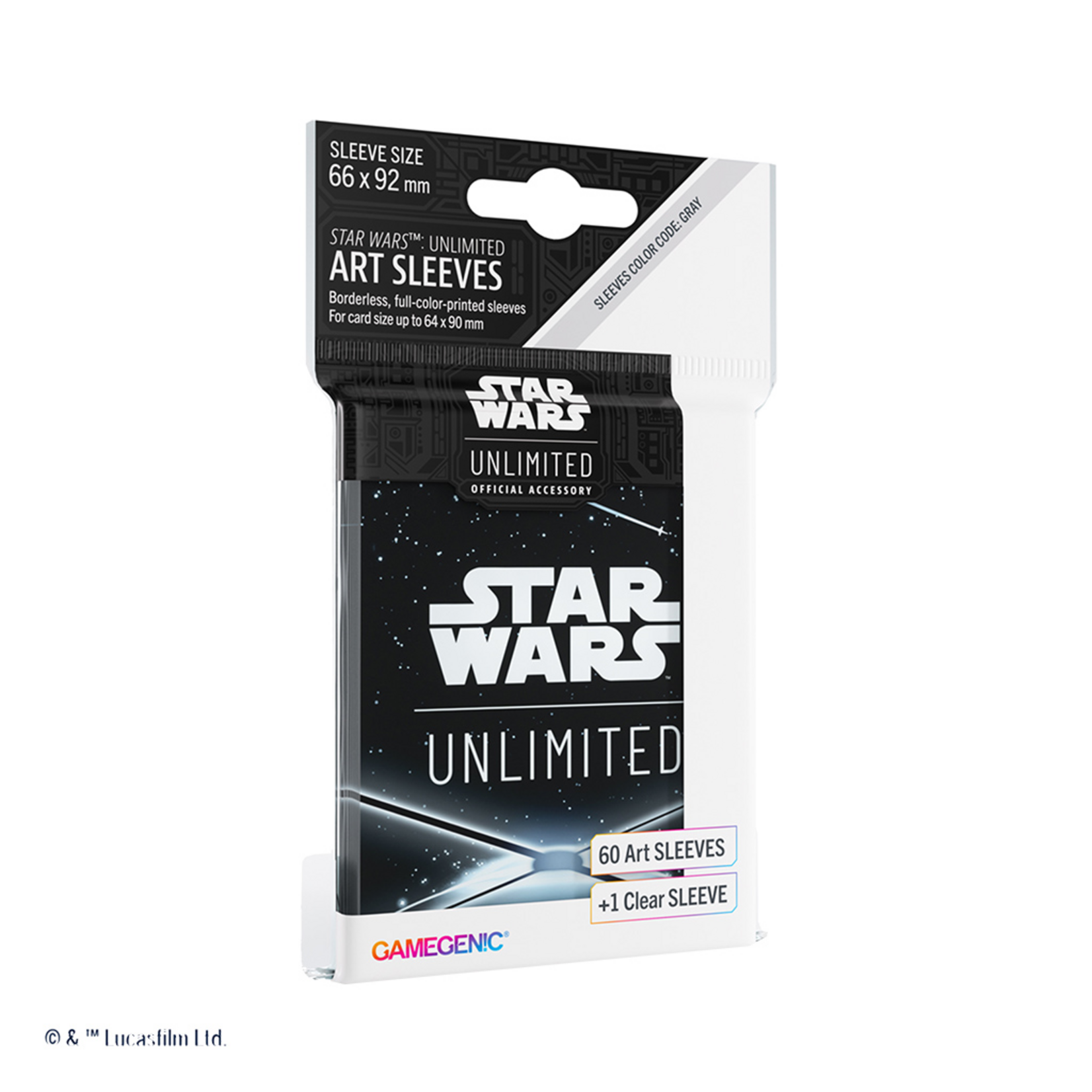 Gamegenic GameGenic Star Wars Unlimited Art Sleeves Card Back Black 60 ct