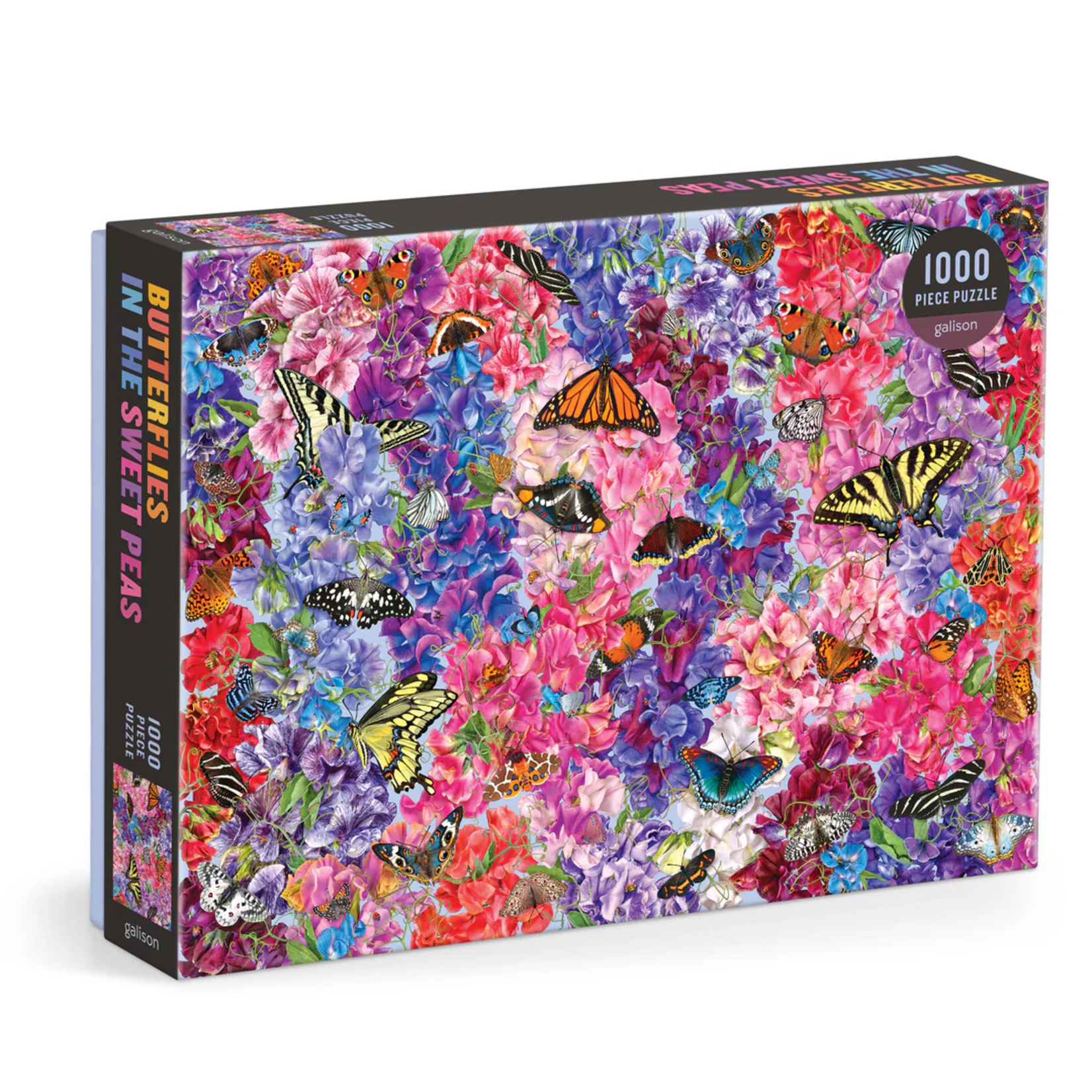 Galison 1000 pc Puzzle Troy Litten Butterflies in the Sweet Peas