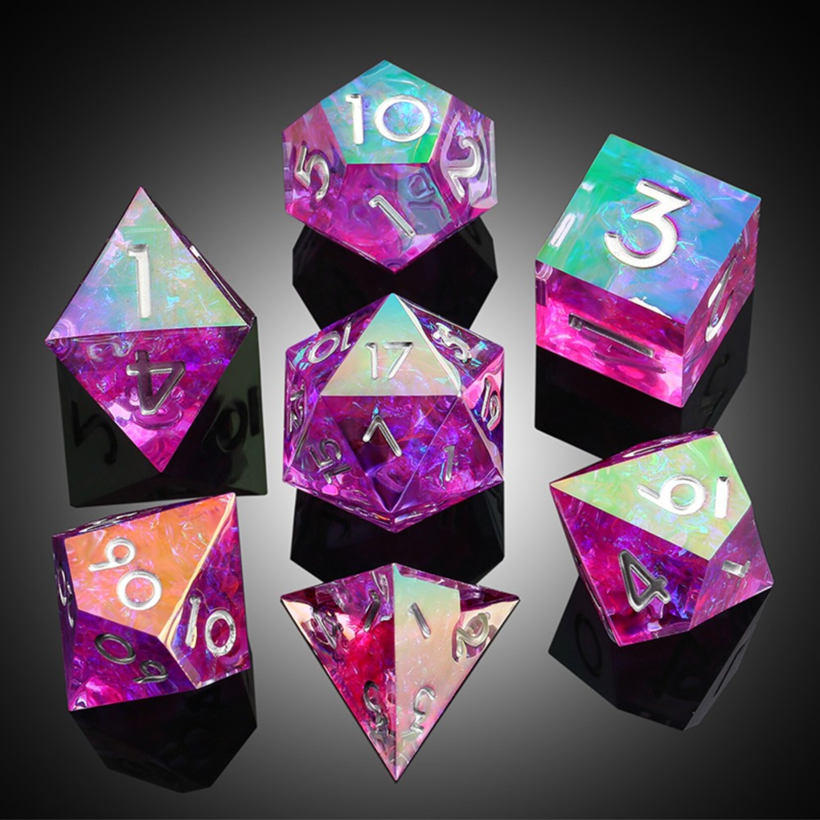 Dice Habit Dice Habit Sharp Edge Chromatic Potion Polyhedral 7 die set