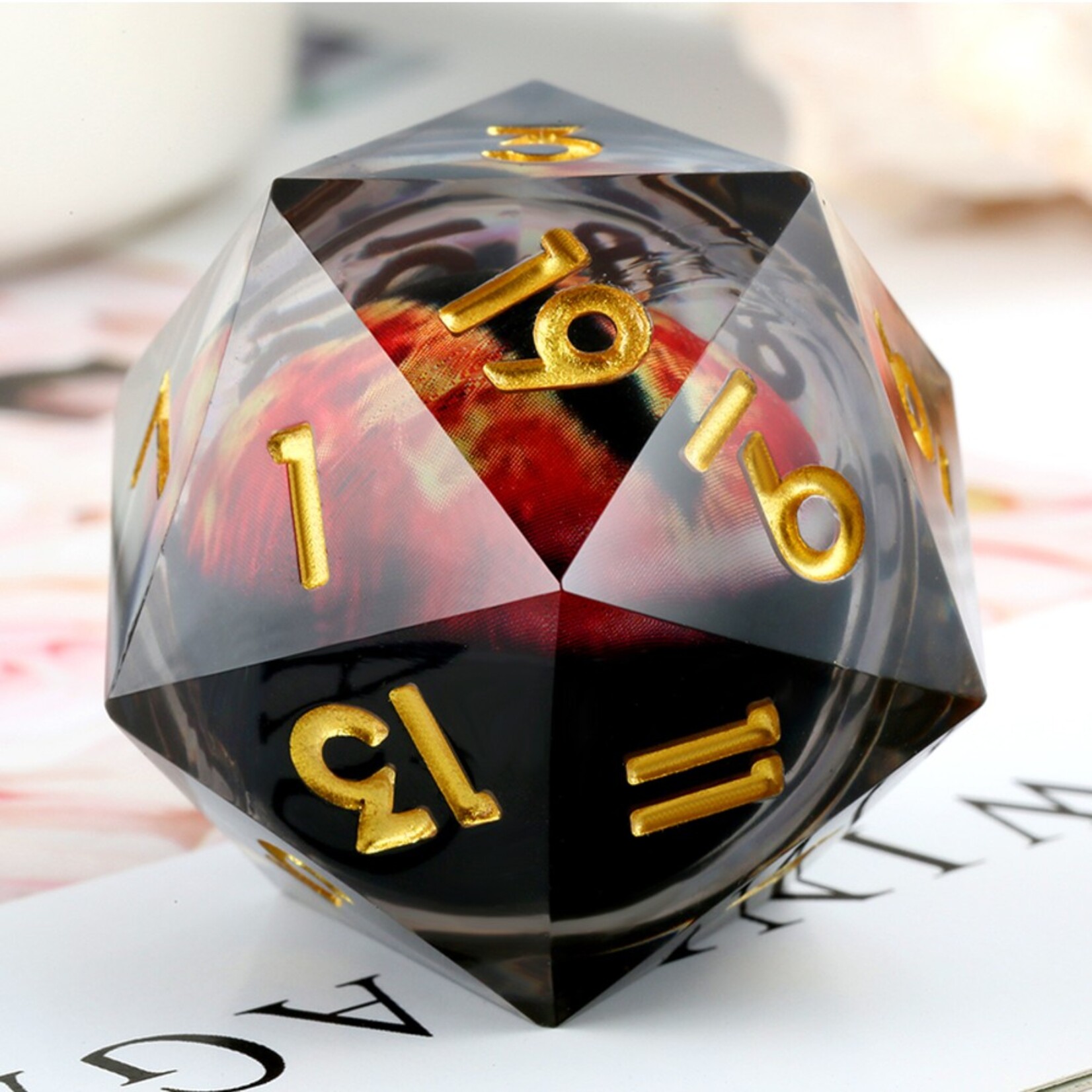 Dice Habit Dice Habit Jumbo d20 Dragon Eye Red