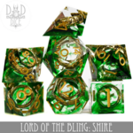 DND Dice DND Dice Handmade Lord of the Bling Shire Polyhedral 7 die set
