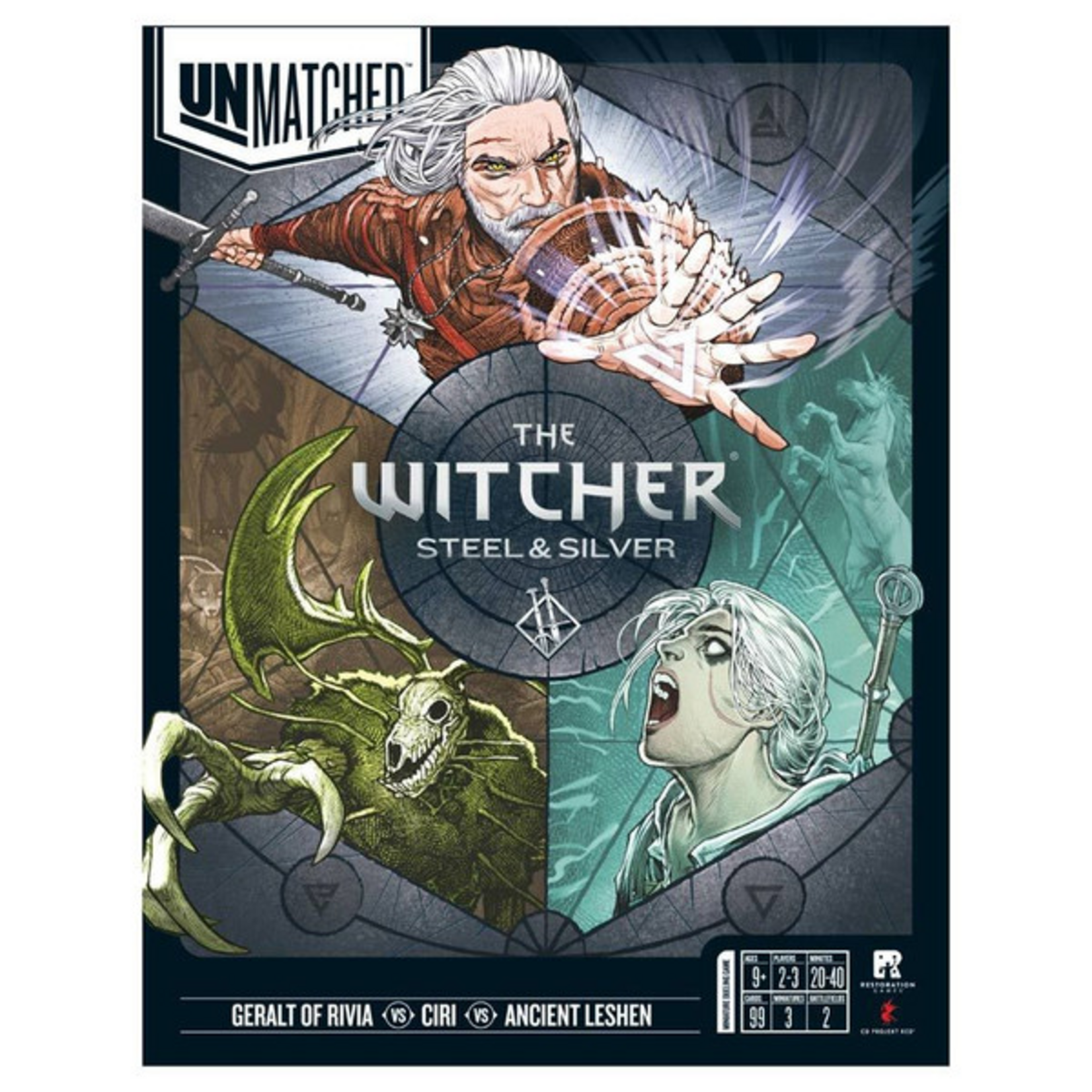 Restoration Games Unmatched Witcher Steel and Silver