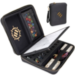 Enhance Gaming ENHANCE Tabletop RPG Organizer Case - DnD Organizer with Character Sheet Holder Black