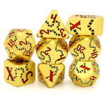 Dice Envy Dice Envy Queen Anne's Revenge Gold w/ Black and Red Metal Polyhedral 7 die set