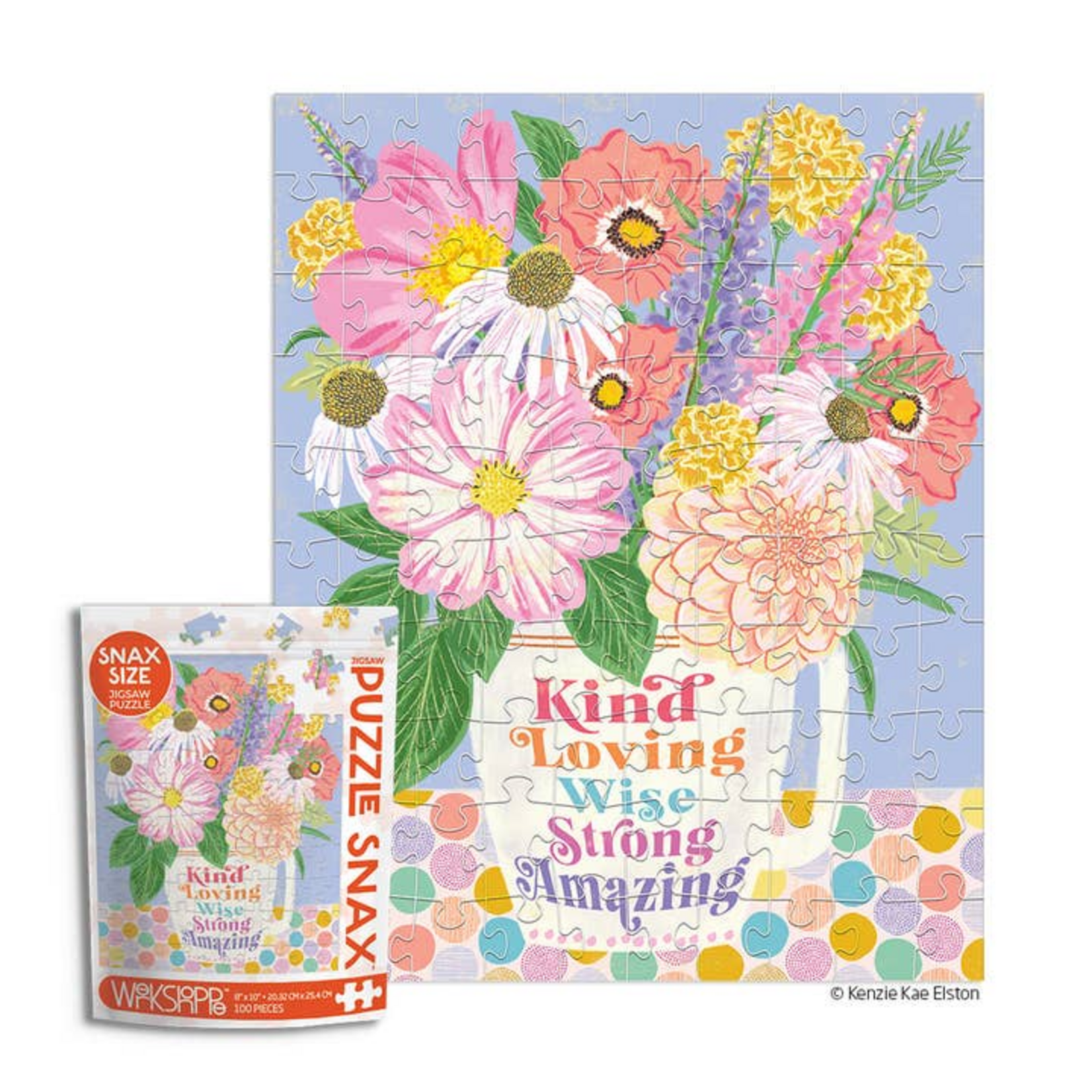 WerkShoppe 100 pc Puzzle Snax Kind Loving Strong