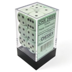 Chessex Chessex Opaque Pastel Green with Black 16 mm d6 12 die set