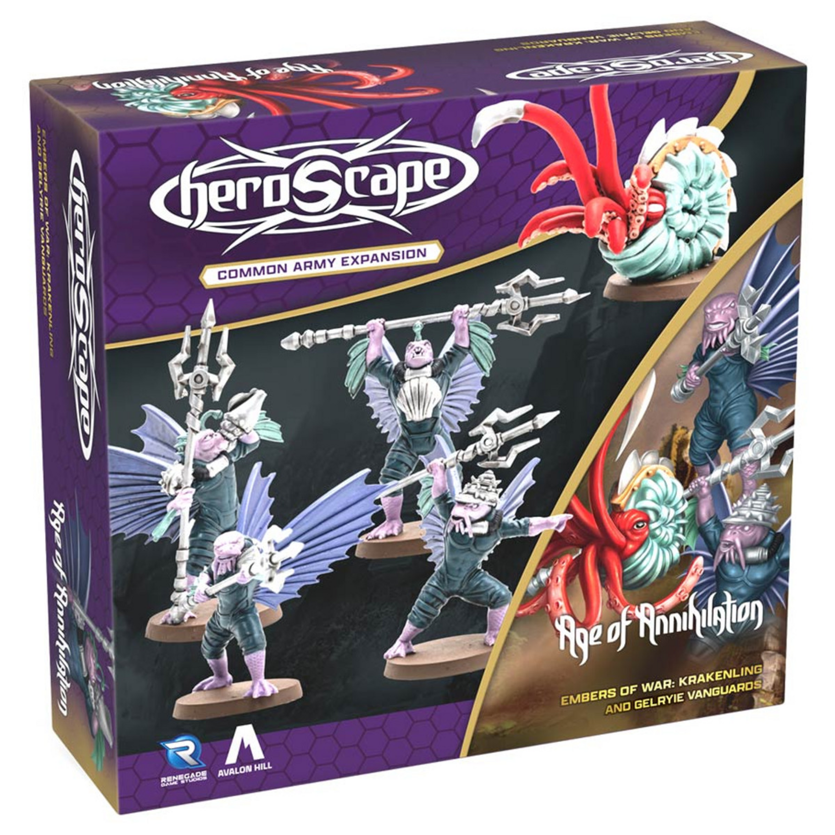 Renegade Game Studios Heroscape Krakenling and Gelryie Vanguards Army Expansion
