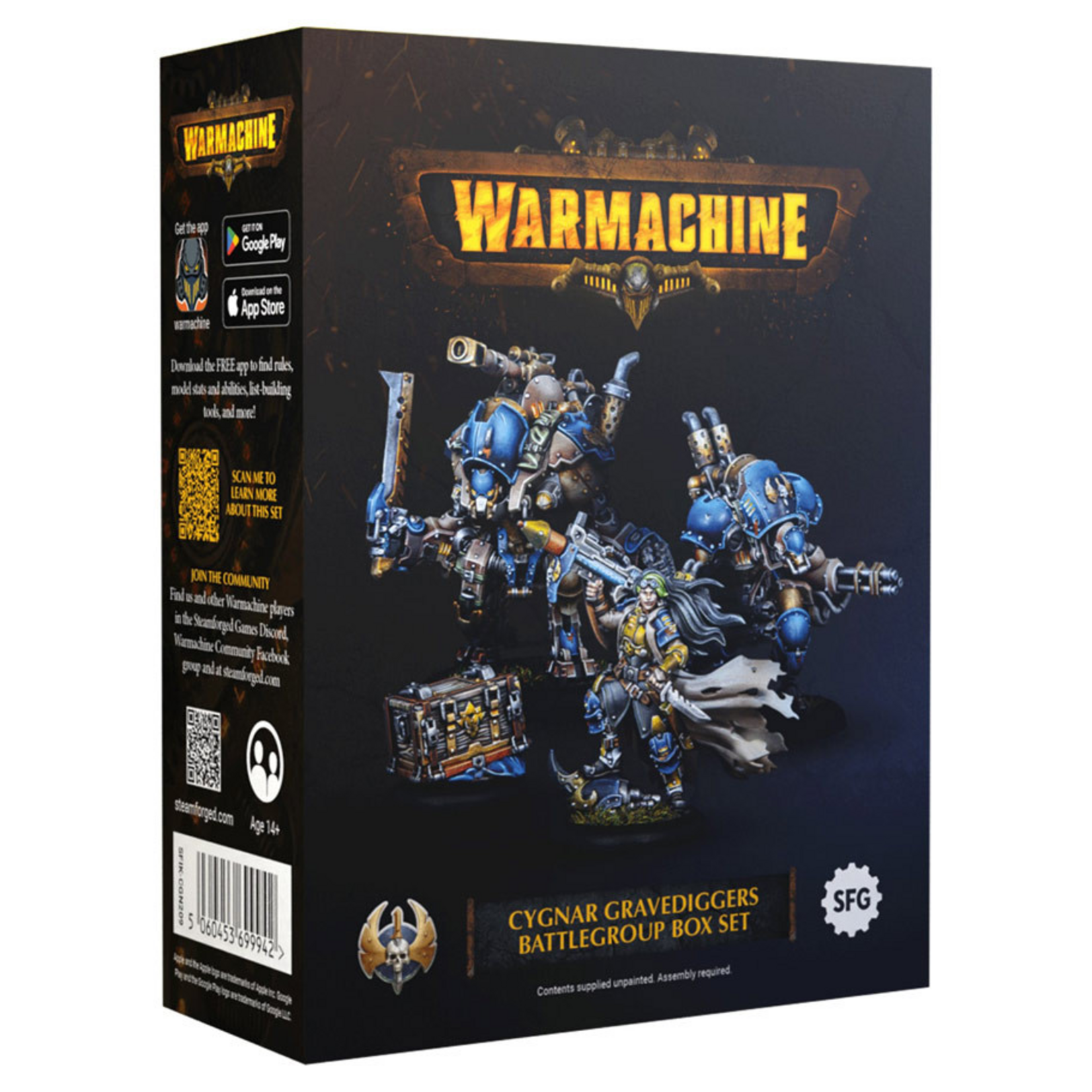 Steamforged Games Warmachine Cygnar Gravediggers Battlegroup Box