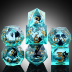 Dice Habit Dice Habit Liquid Core Scuba Kitty Polyhedral 7 Die Set