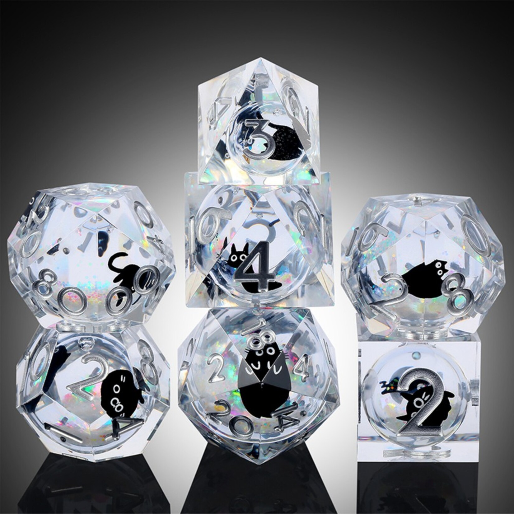 Dice Habit Dice Habit Liquid Core Diamond Kitty Polyhedral 7 Die Set