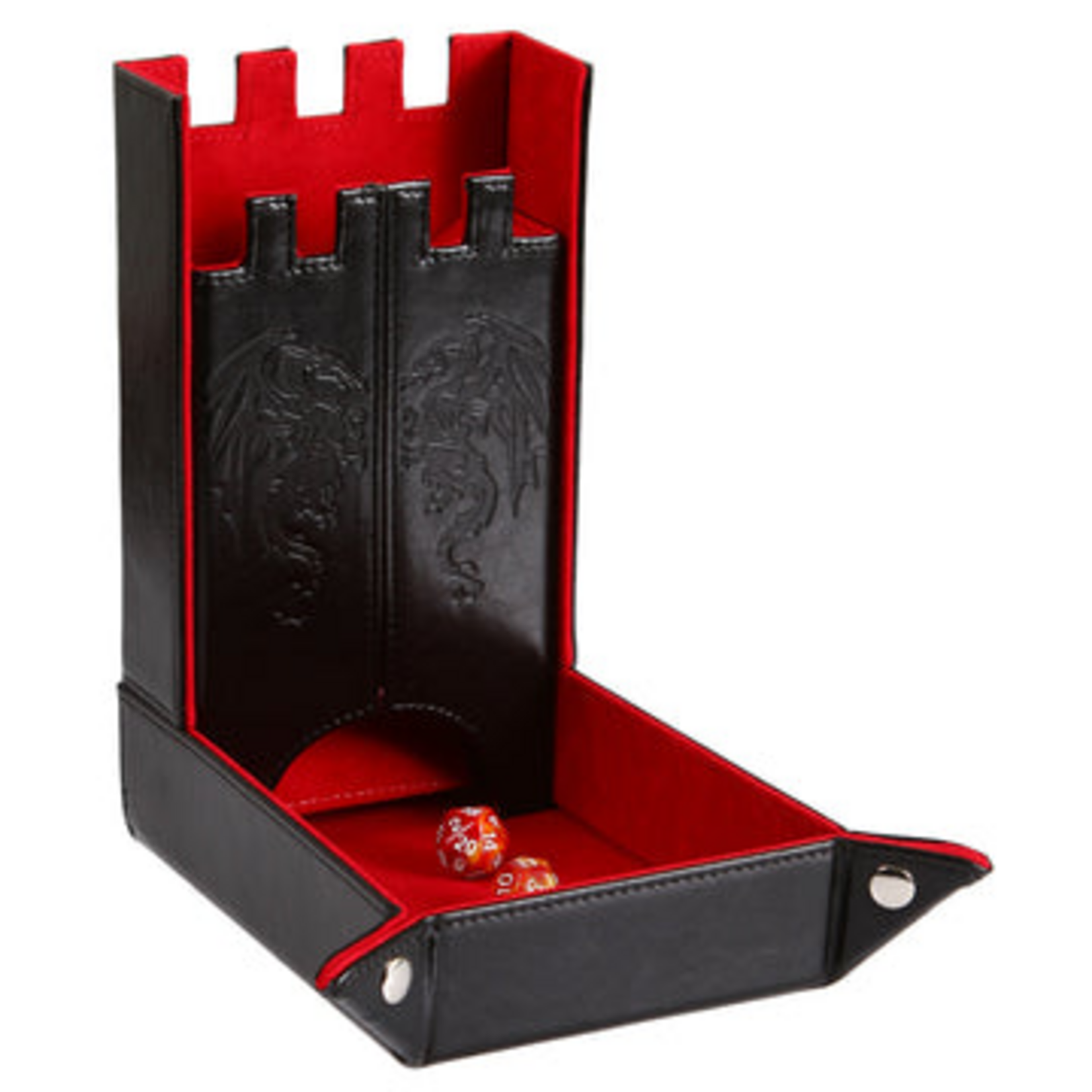 Forged Forged Draco Castle Dice Tower and Tray Red