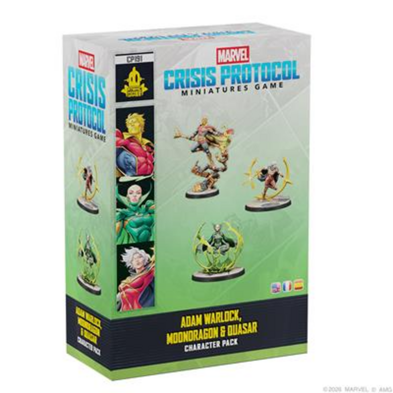 Atomic Mass Games Marvel Crisis Protocol Adam Warlock Moondragon and Quasar