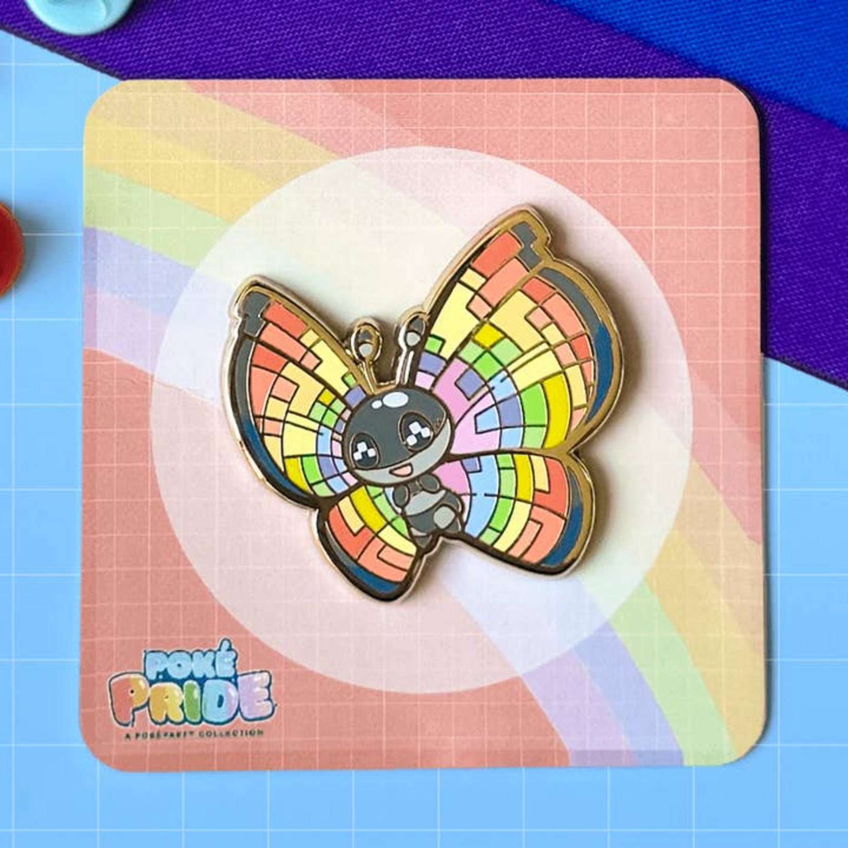 HeyyoJojo Pokemon Vivillion PokÃ©pride Pin