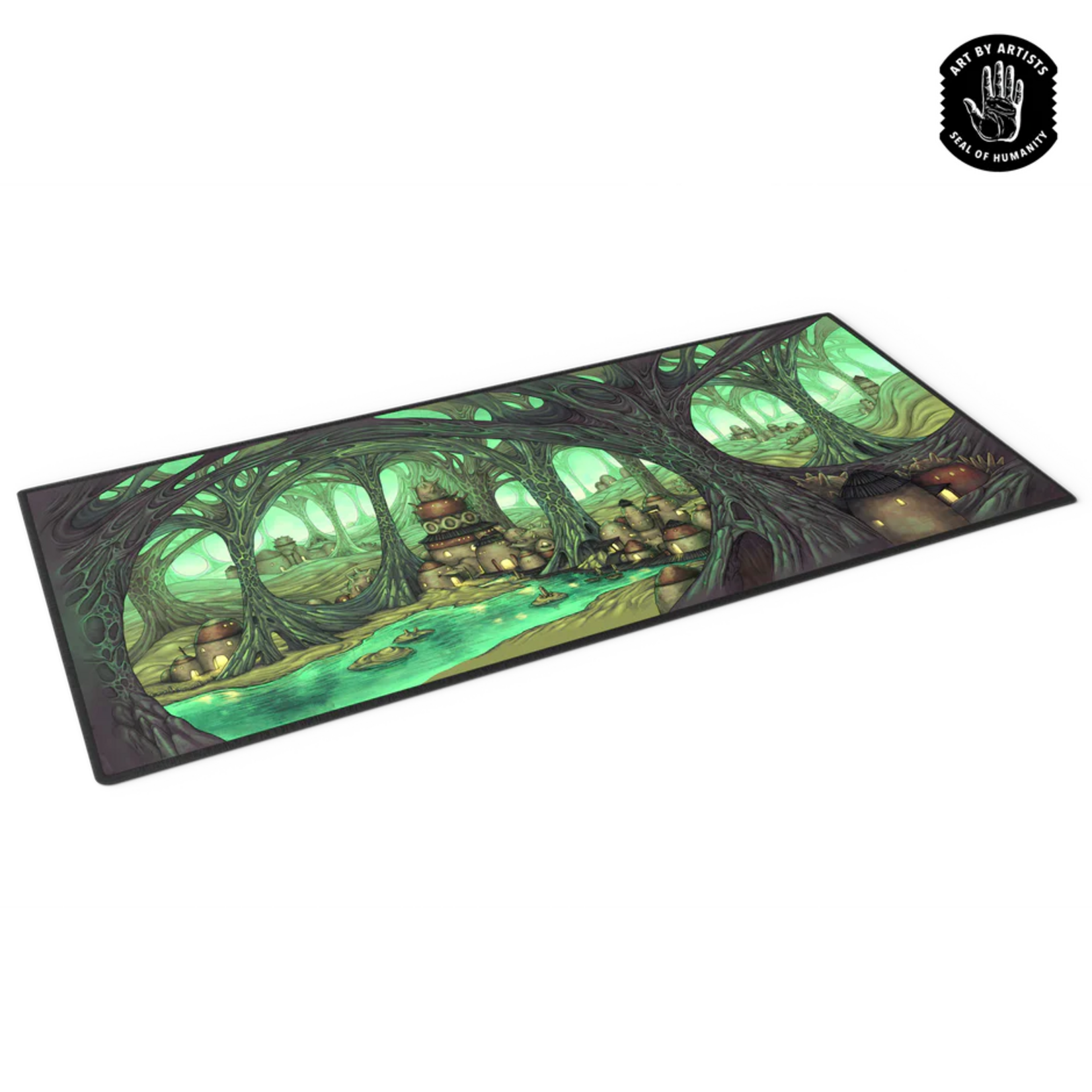 Orange Nebula Curator Desk Mat Arcane Landscapes The Caverns