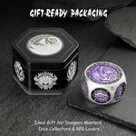 Dice Habit Dice Habit Octagon Spinner Dice Purple and Silver