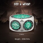 Dice Habit Dice Habit Octagon Spinner Dice Green and Silver