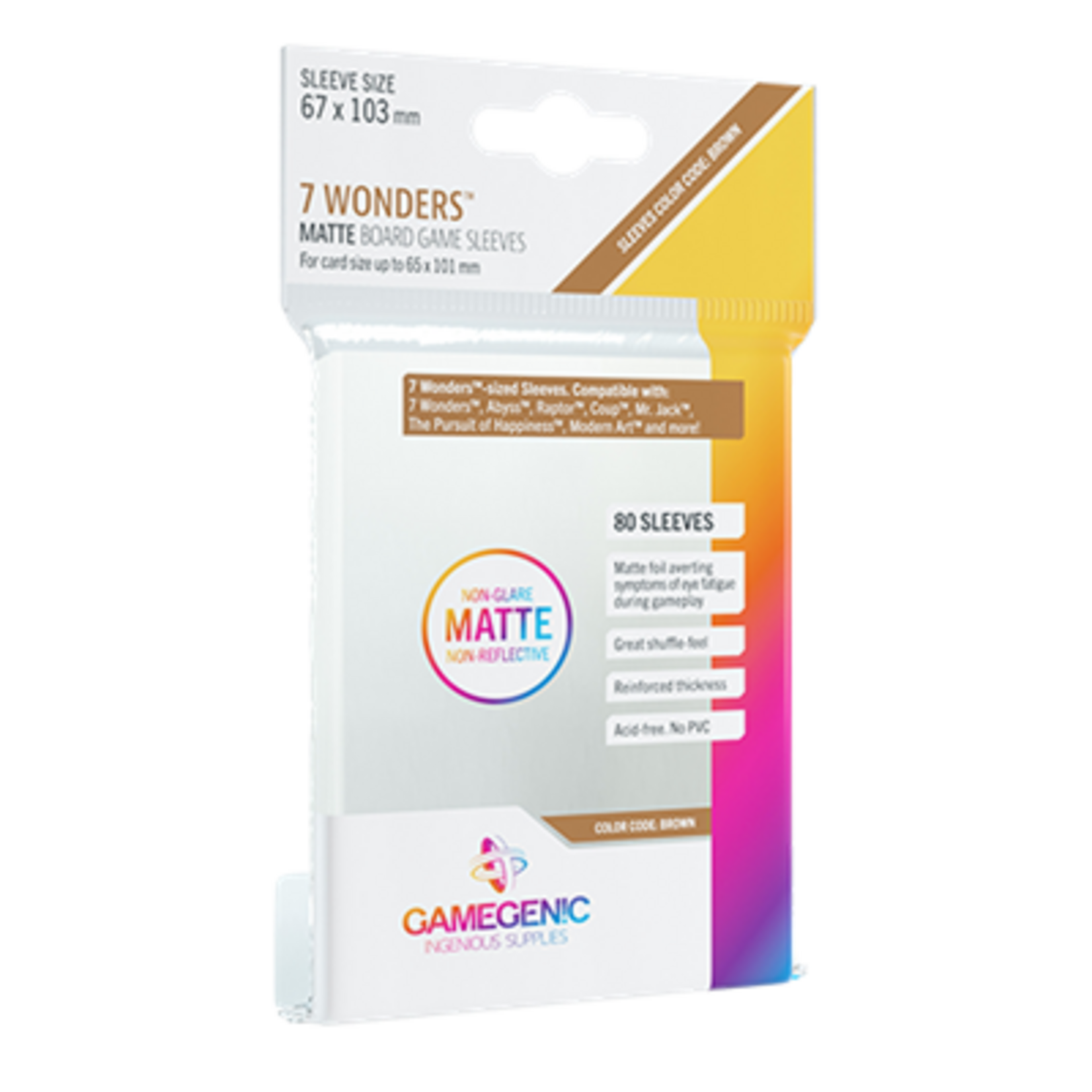 Gamegenic GameGenic Clear Matte Sleeves 7 Wonders