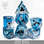 DND Dice DND Dice Dark Wings Polyhedral 7 die set