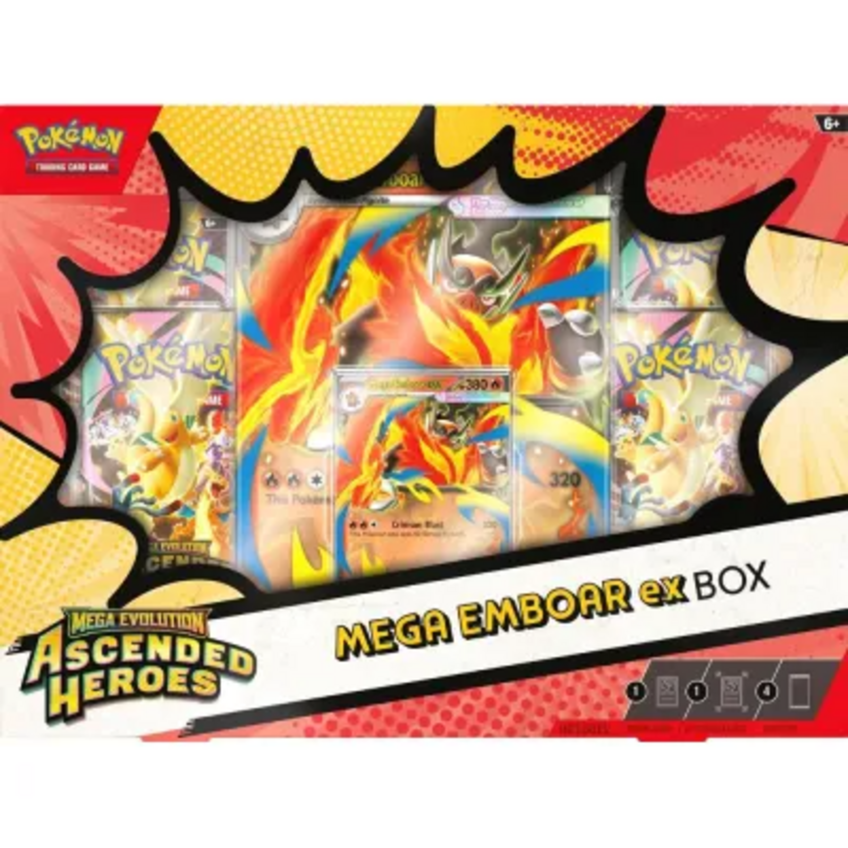 Pokemon Company International Pokemon Mega Evolution Ascended Heroes Mega Emboar EX box