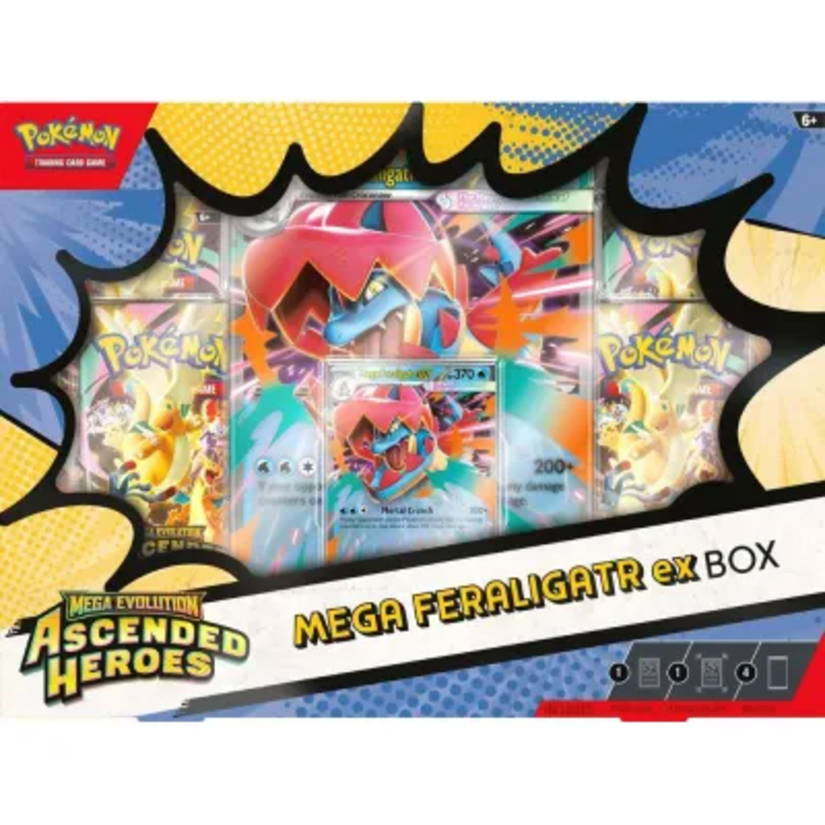 Pokemon Company International Pokemon Mega Evolution Ascended Heroes Mega Feraligatr EX box