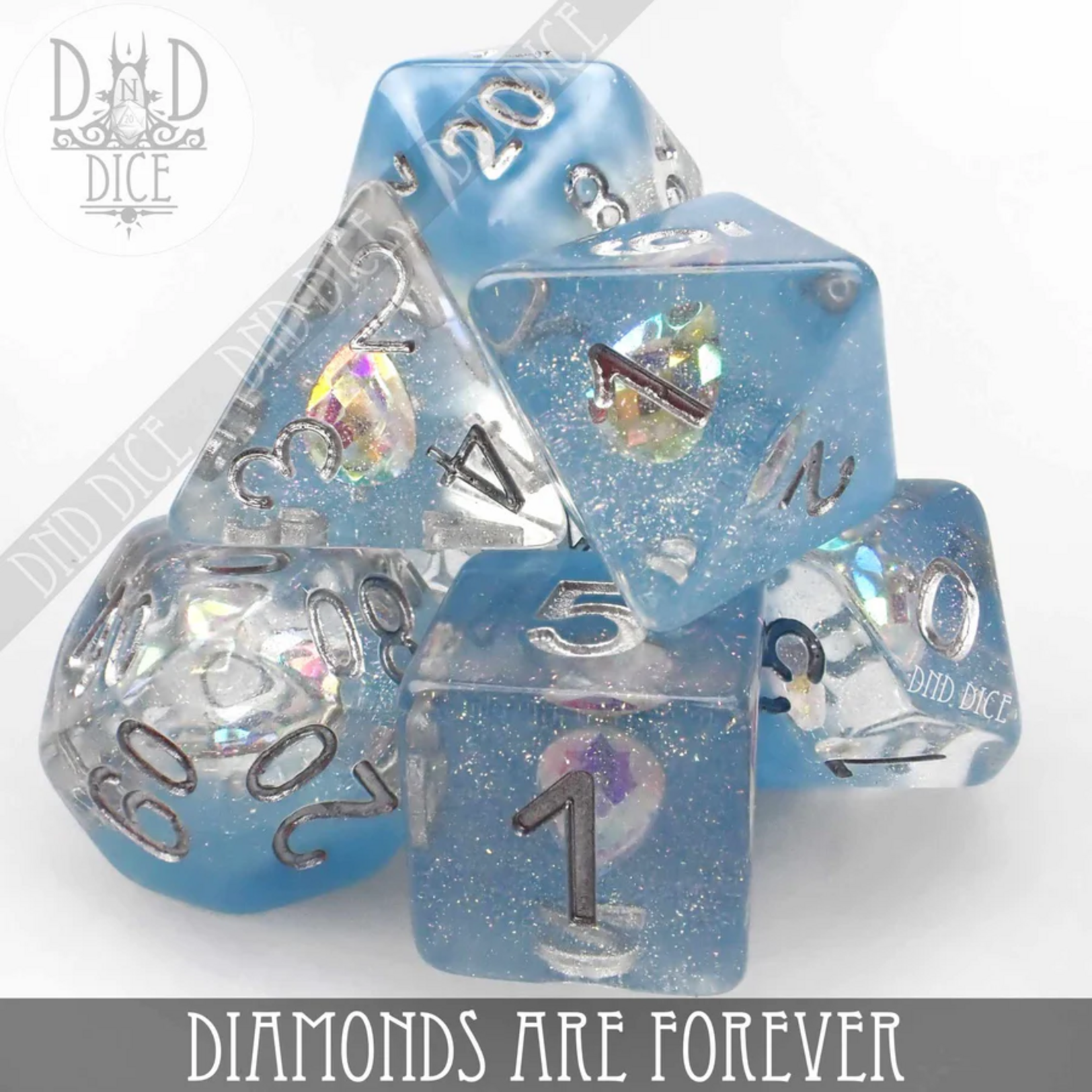 DND Dice DND Dice Diamonds Are Forever Polyhedral 7 die set