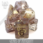 DND Dice DND Dice Gears of Antiquity Polyhedral 7 die set