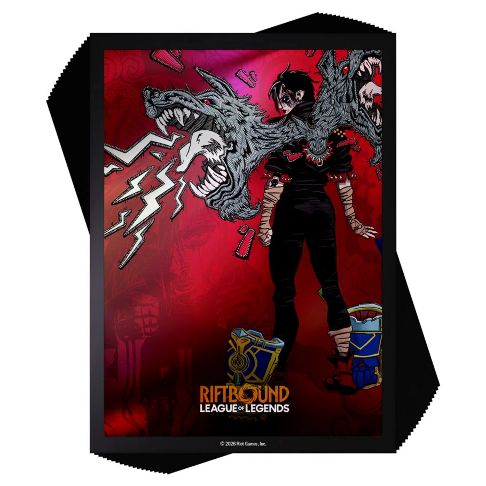 UVS Games Deck Protector Sleeves Riftbound Unleashed Vi Piltover Enforcer 100 ct