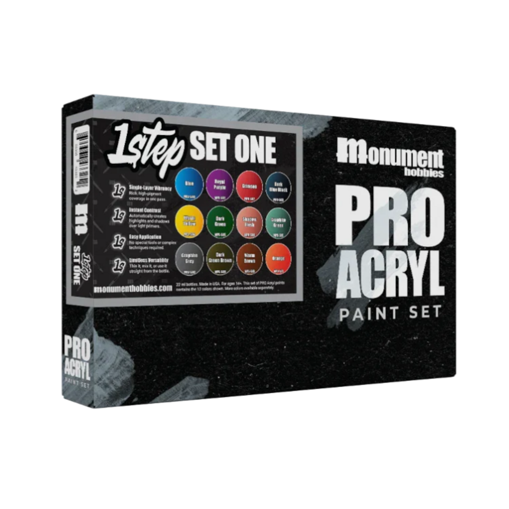 Monument Hobbies Pro Acryl 1-Step Paint Set 1