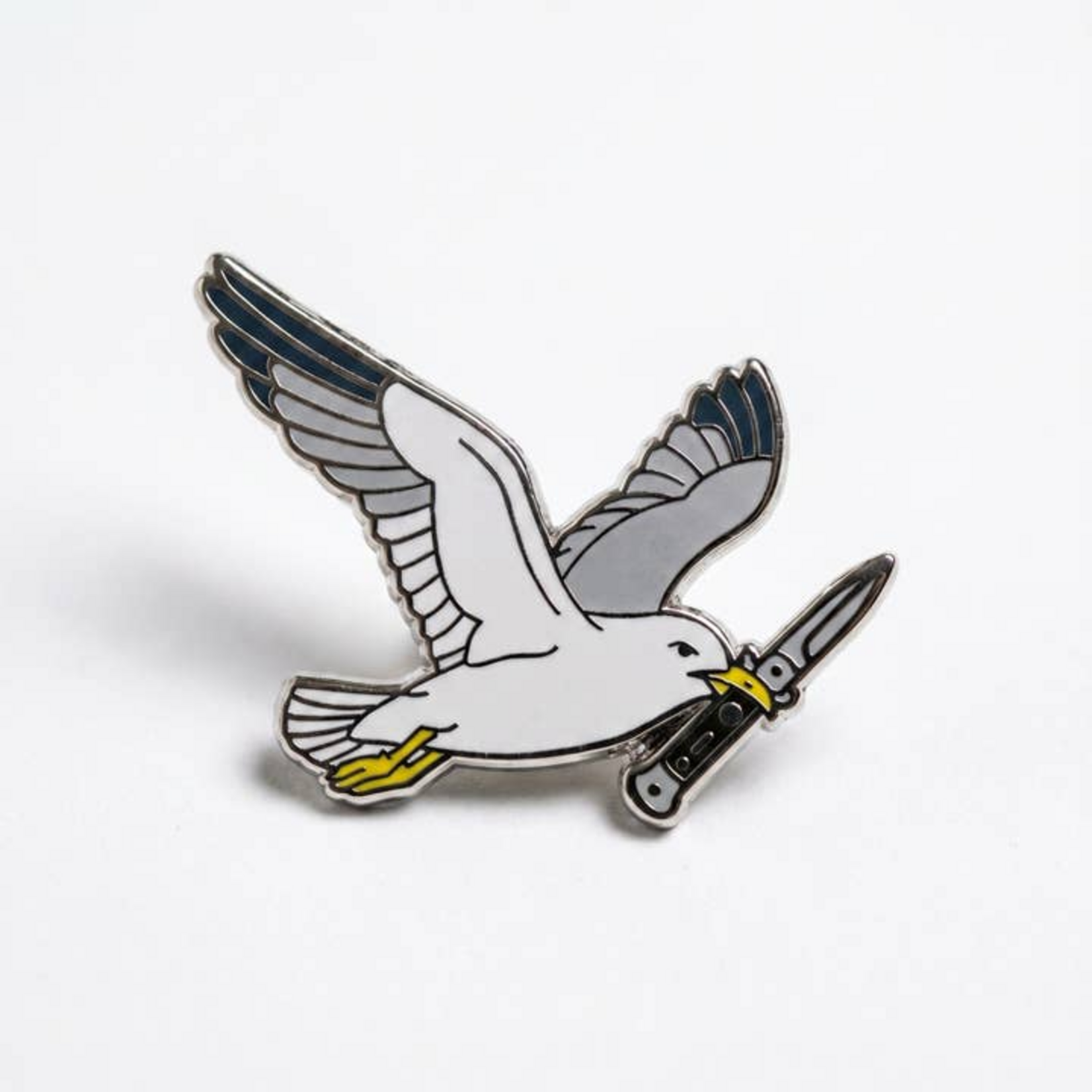 Strike Gently Co Knife Seagull Enamel Pin