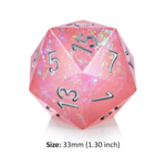 Dice Habit Dice Habit Jumbo d20 Pink Lemonade