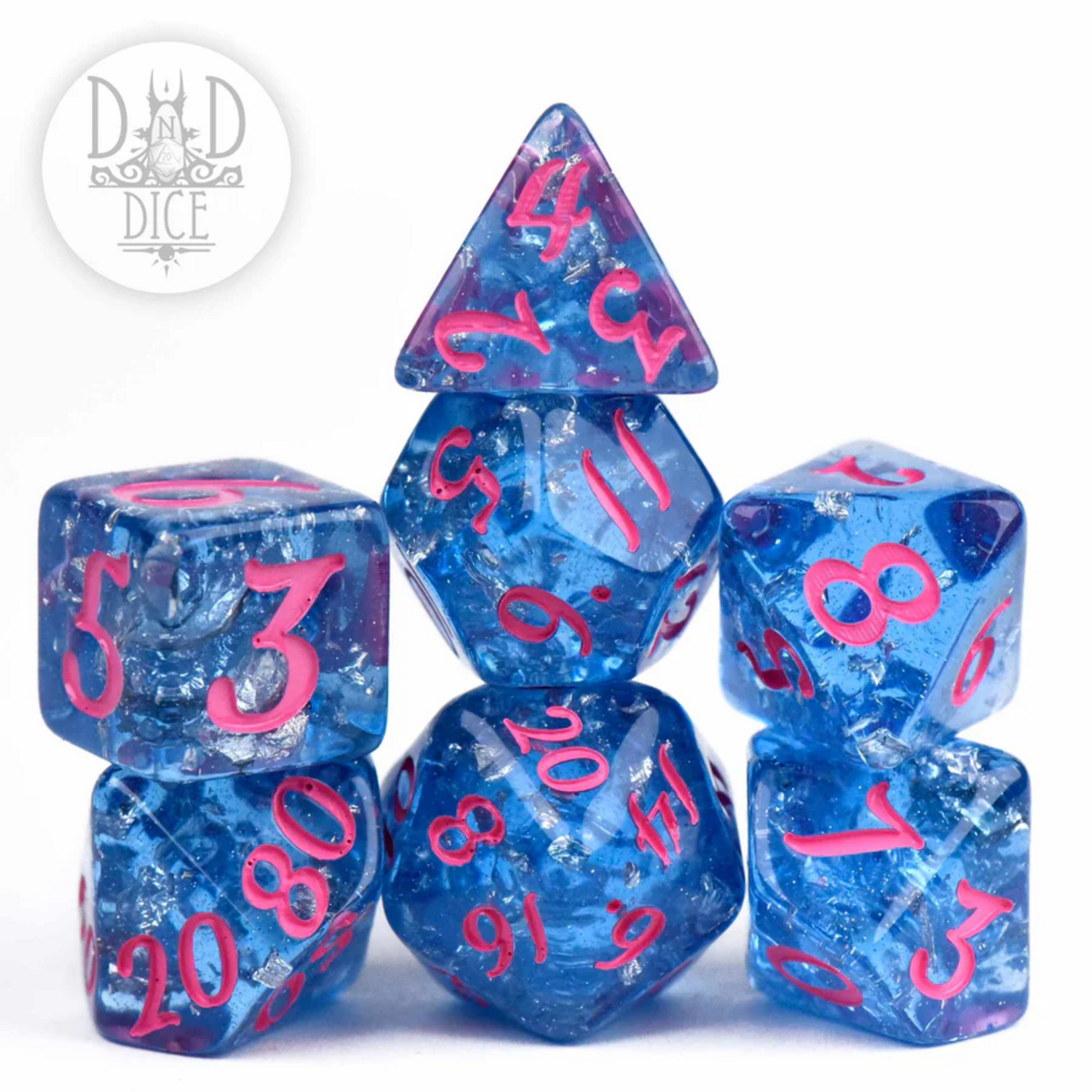 DND Dice DND Dice Bubble Bath Polyhedral 7 die set