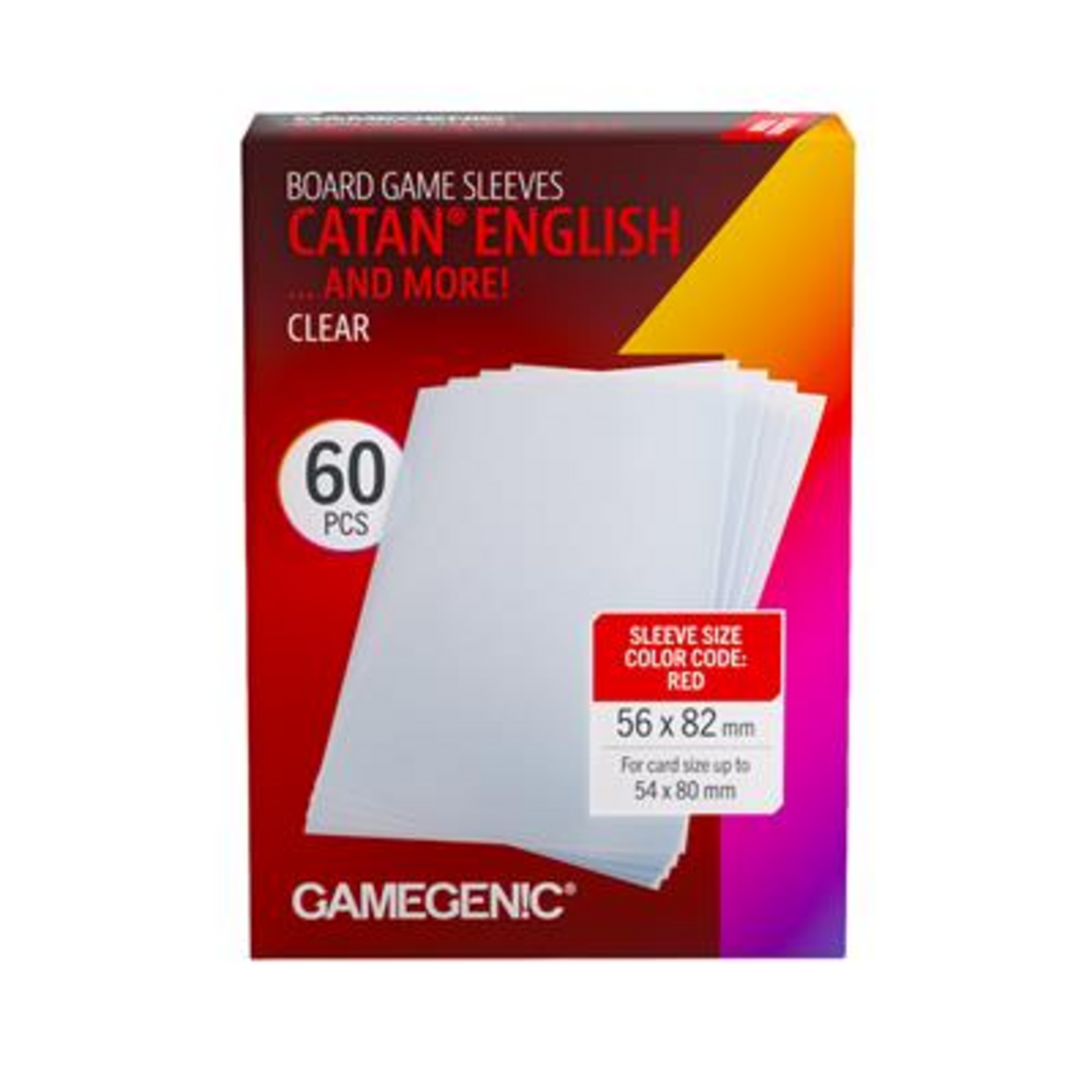 Gamegenic GameGenic Board Game Sleeves Catan English Clear 50 ct