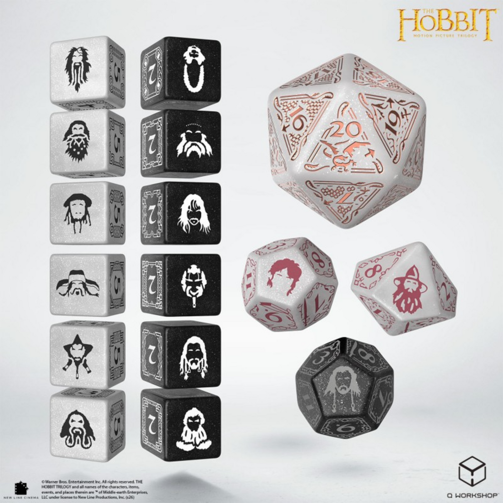 Q-Workshop Q-Workshop The Hobbit TCG Dice Set Radiant Dawn 16 die set