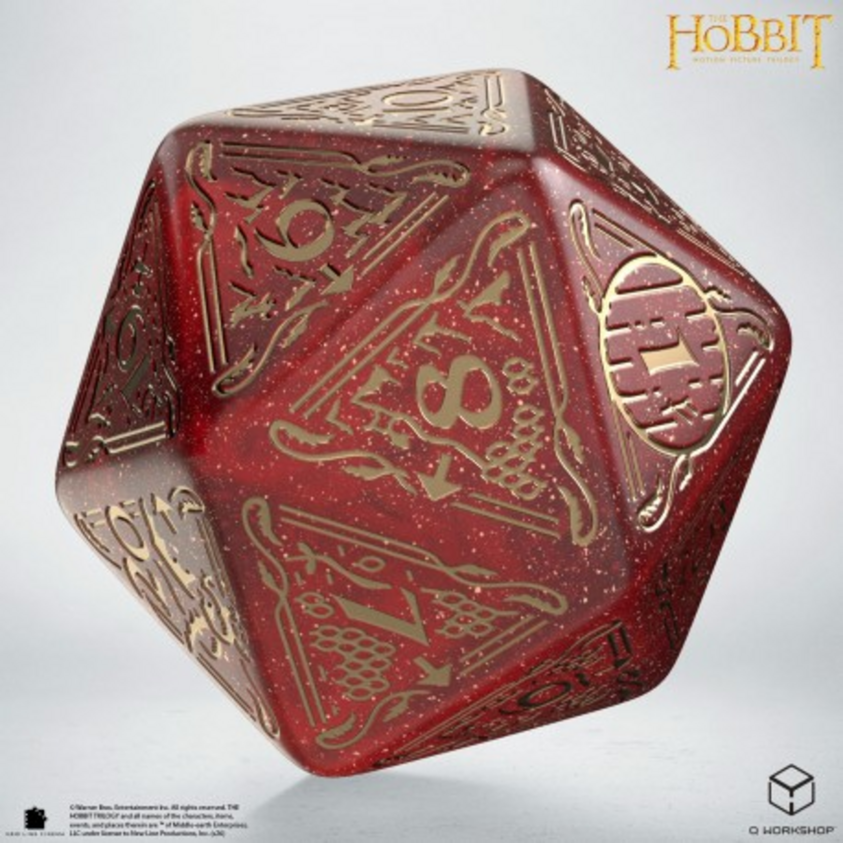 Q-Workshop Q-Workshop The Hobbit TCG Spindown d20 Ember Jumbo Die