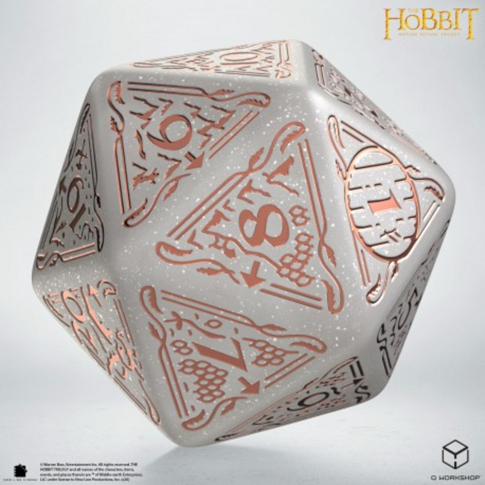 Q-Workshop Q-Workshop The Hobbit TCG Spindown d20 Radiant Jumbo Die