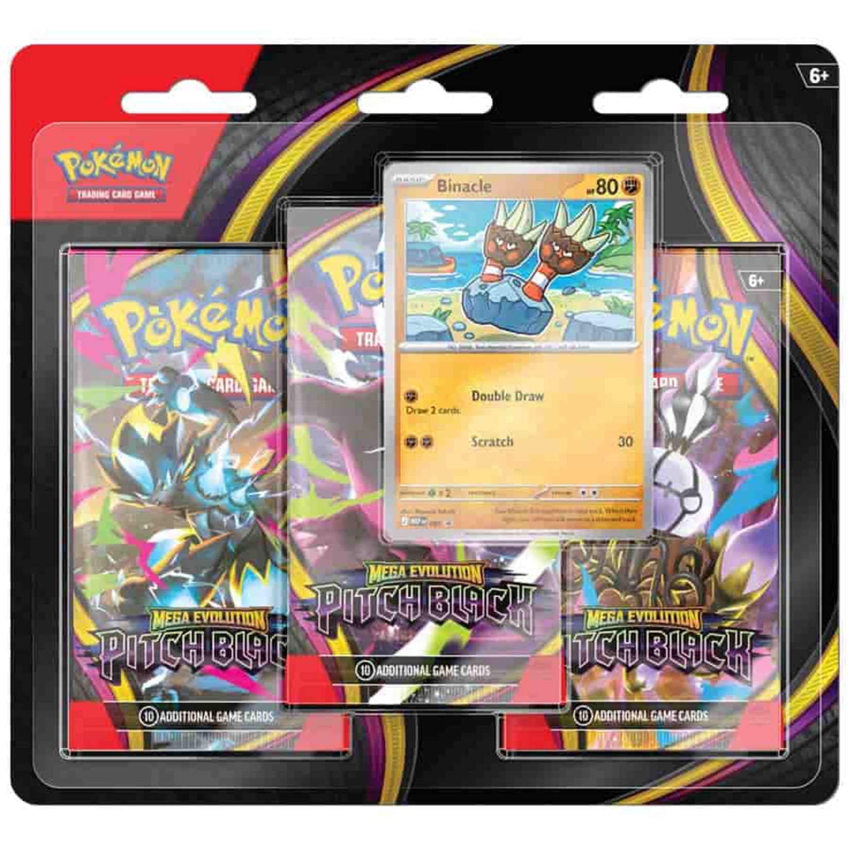 Pokemon Company International Pokemon Mega Evolution Pitch Black 3-Booster Blister PACK