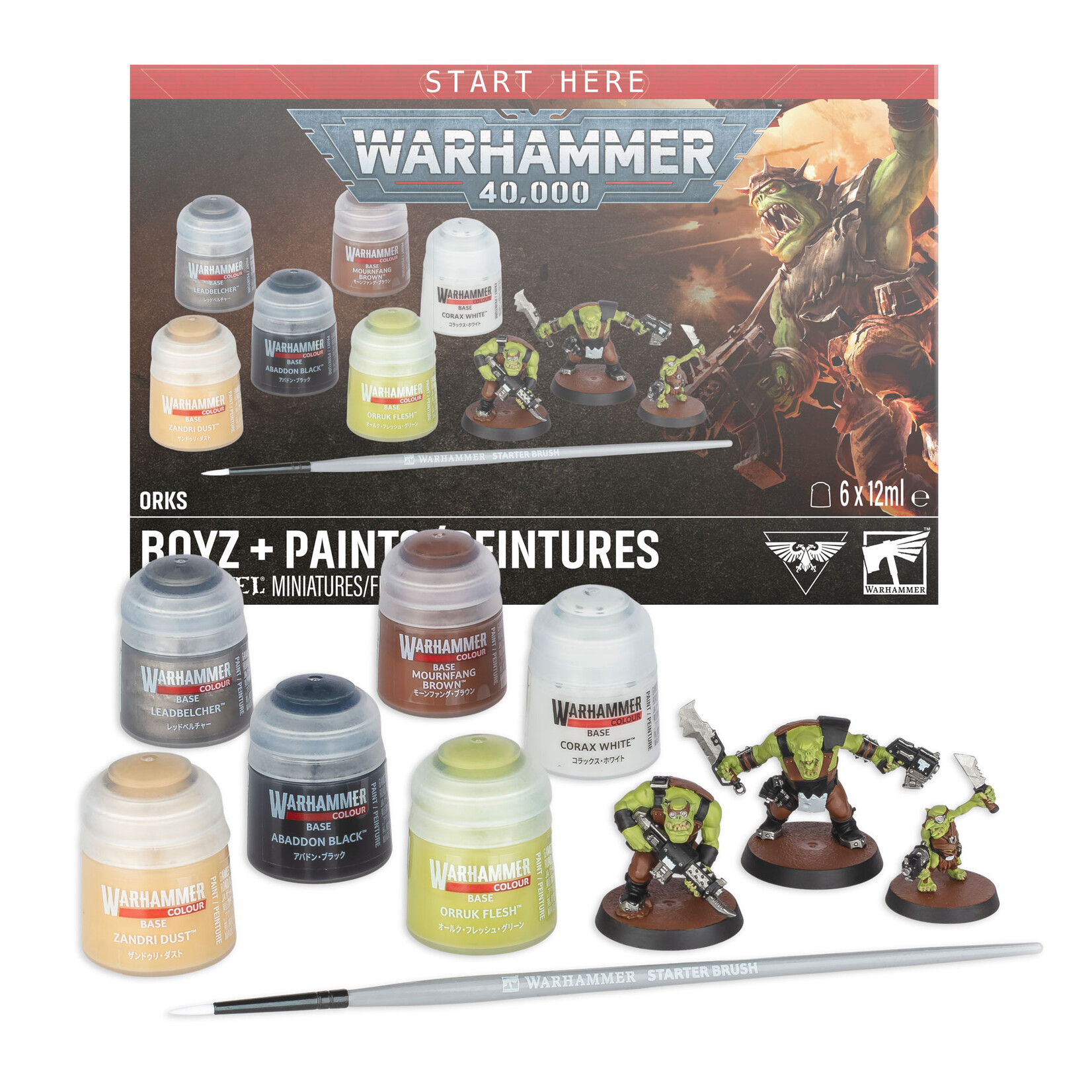 Games Workshop Warhammer Colour Warhammer 40k Orks Boyz and Paint Set