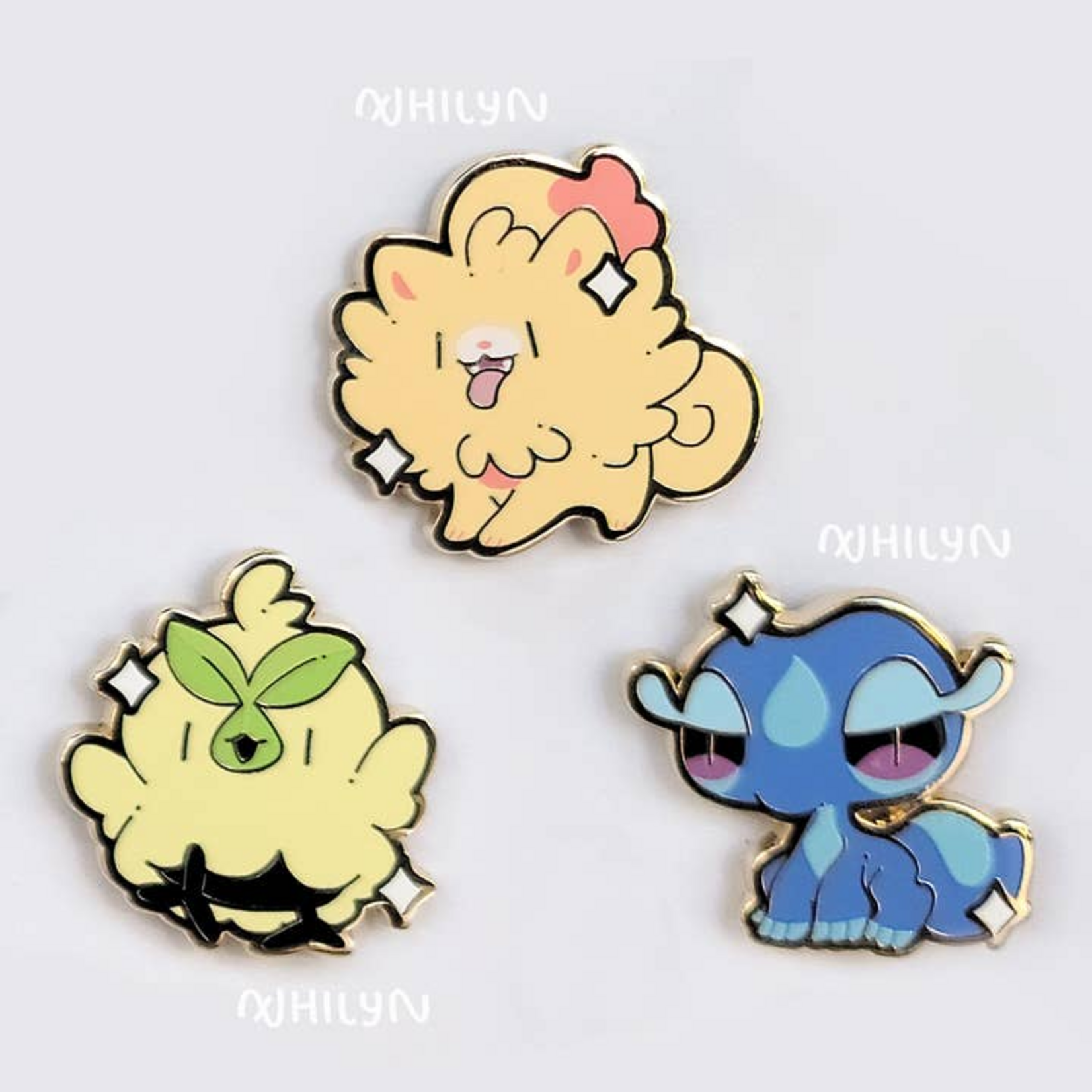 Xhilyn Gen 10 Starter Pins Browt Pombon Gecqua Mini Mon Series