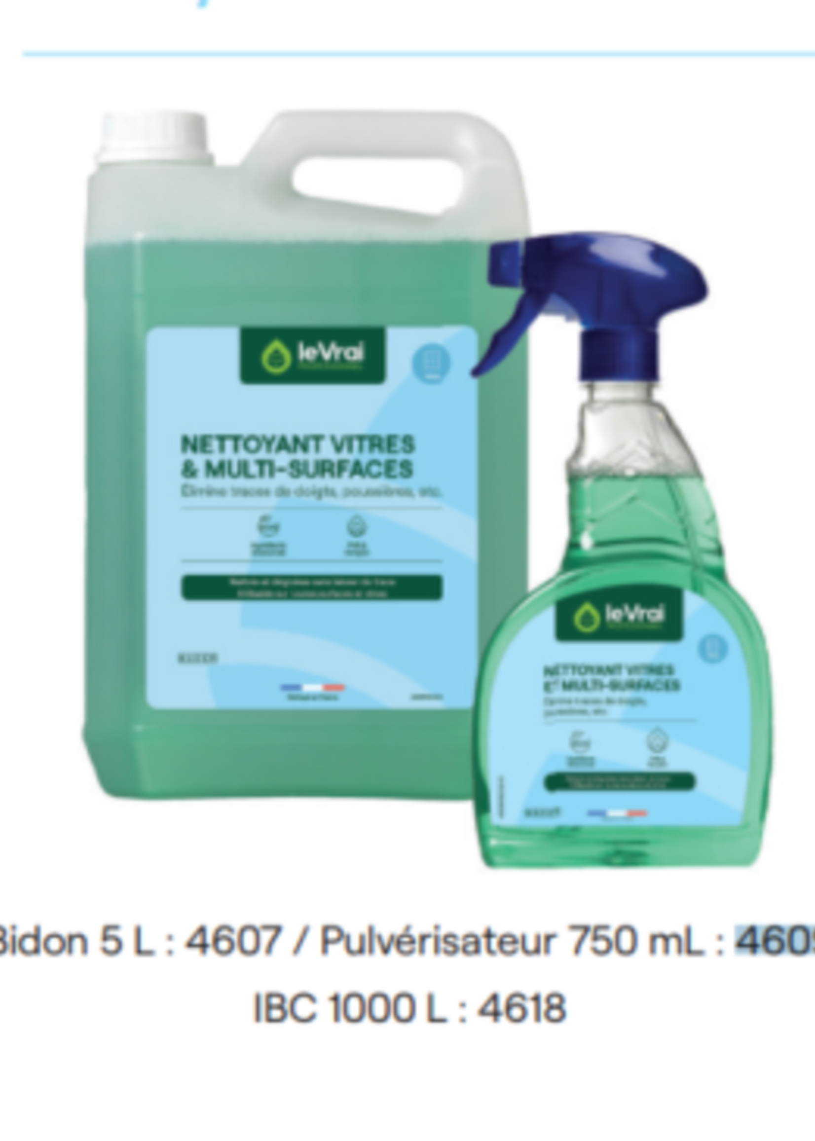 Le vrai professionnel Nettoyant vitres et multisurfaces 750 ML