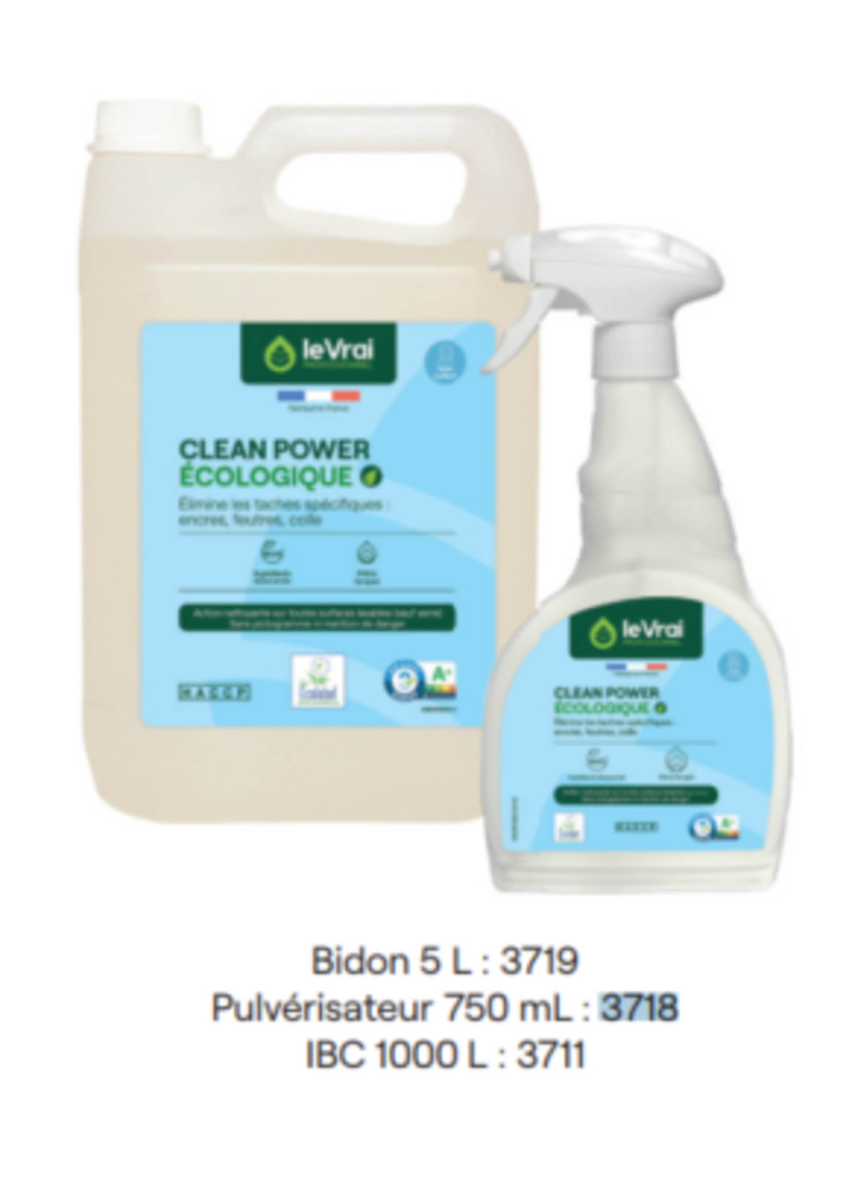 Le vrai professionnel Clean power écologique 750 ML