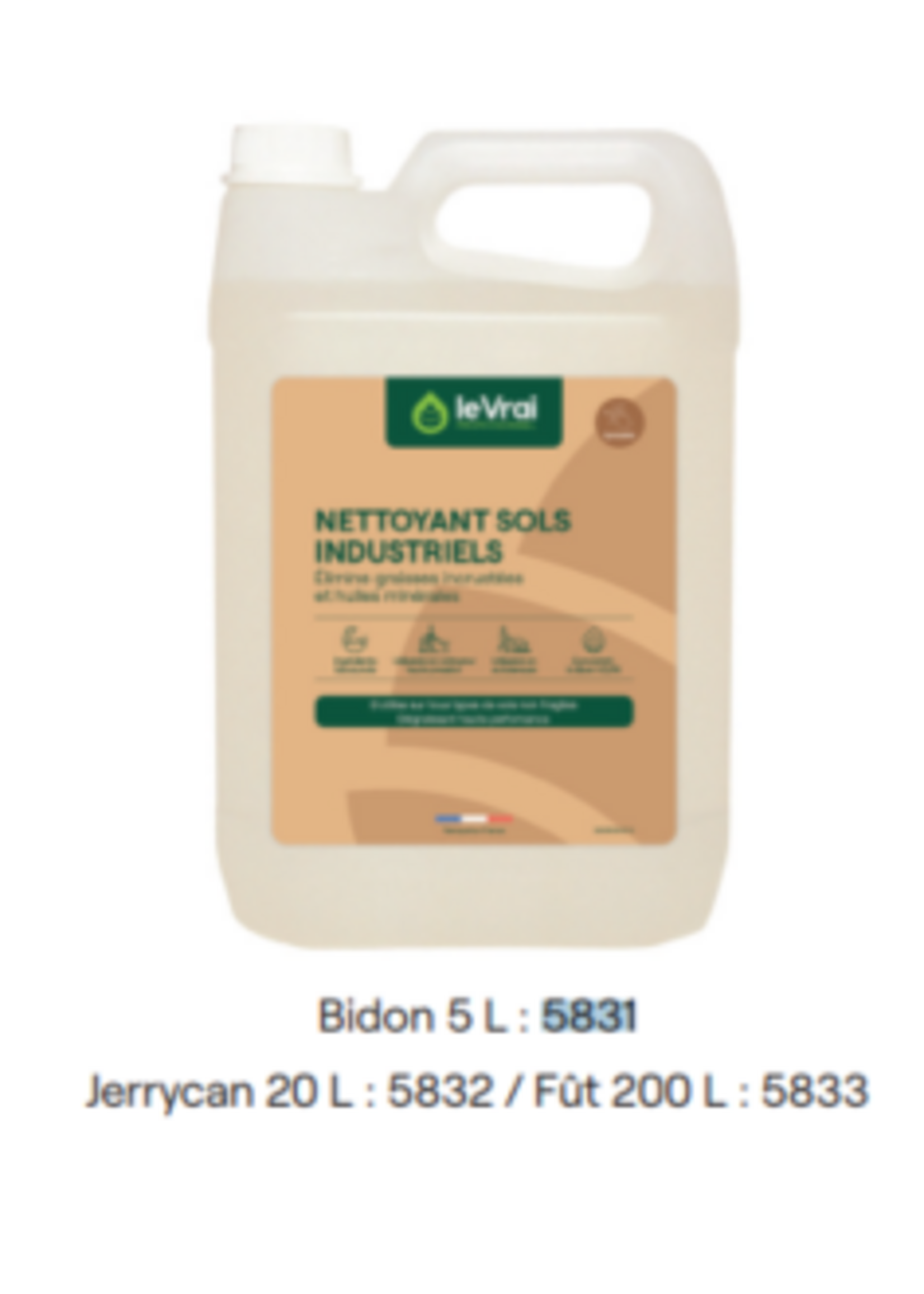 Le vrai professionnel Nettoyant sols industriels 5L
