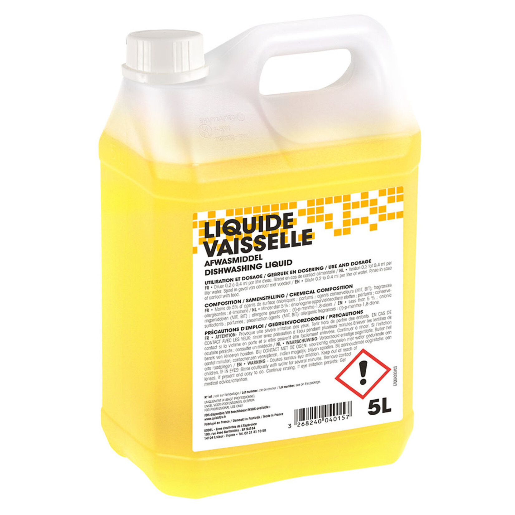 Exeol Liquide vaisselle 5L GAO