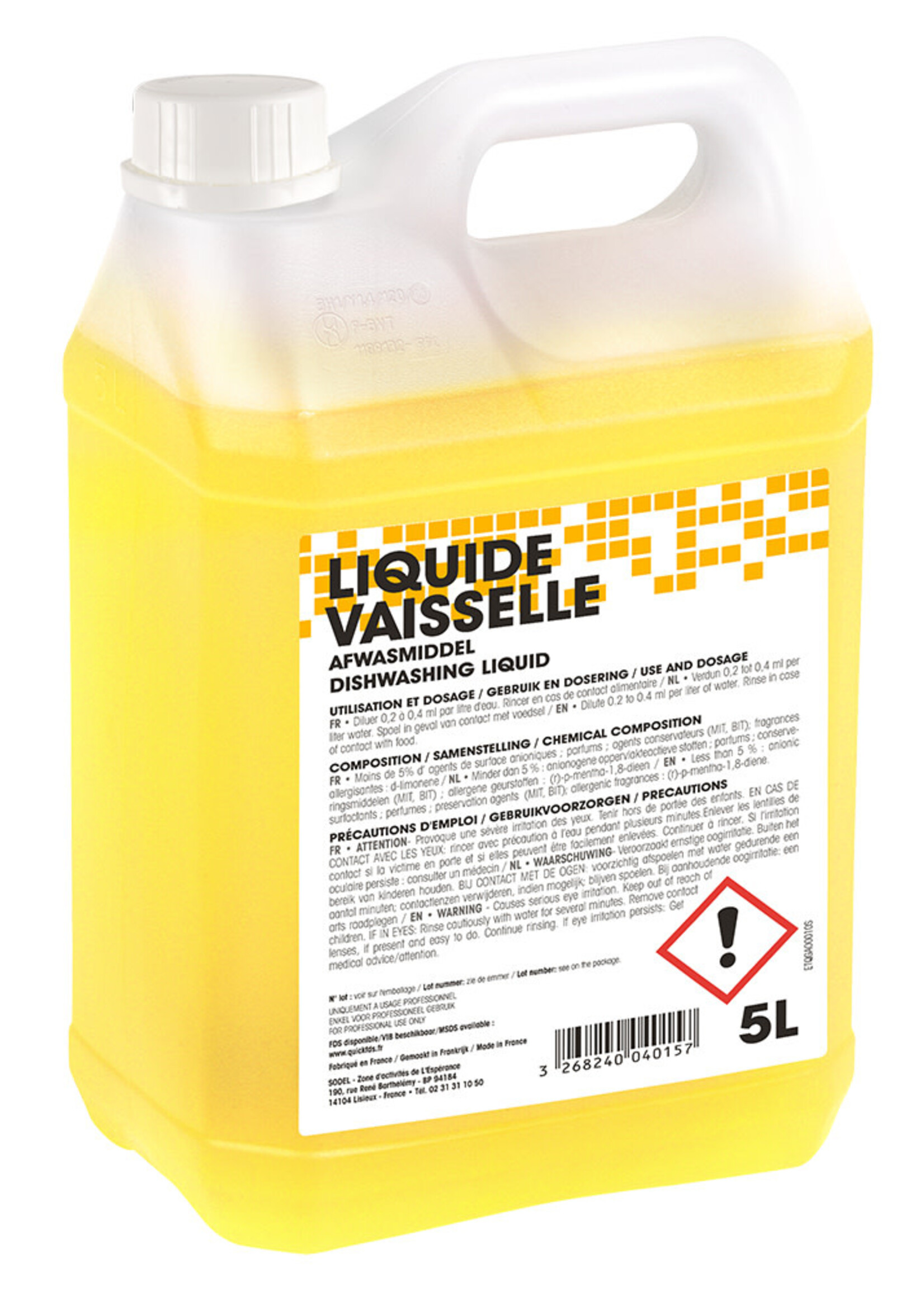 Exeol Liquide vaisselle 5L GAO