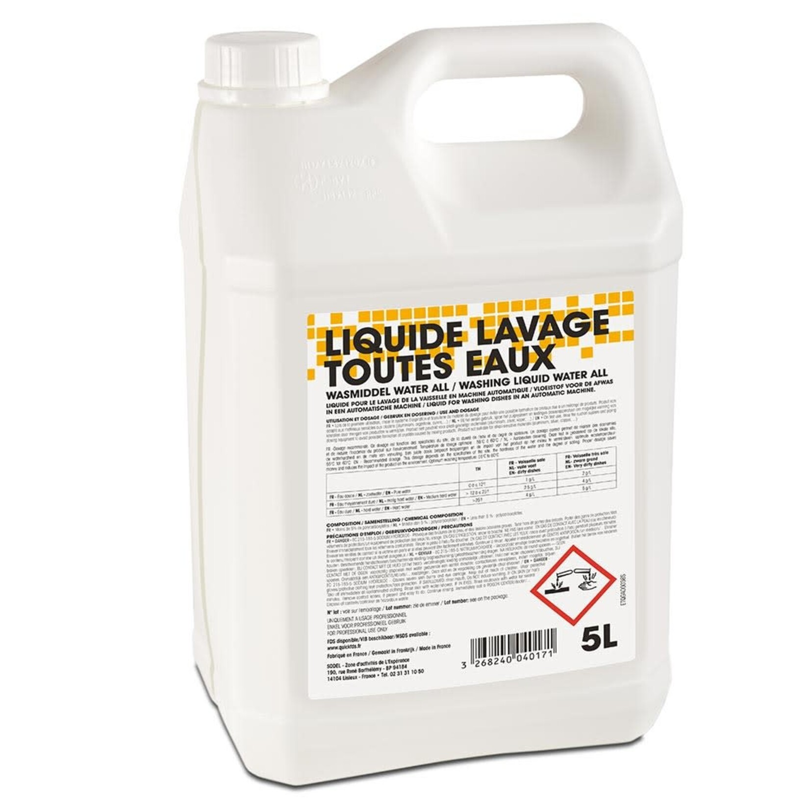 Exeol Liquide lavage machine toutes eaux 5L GAO