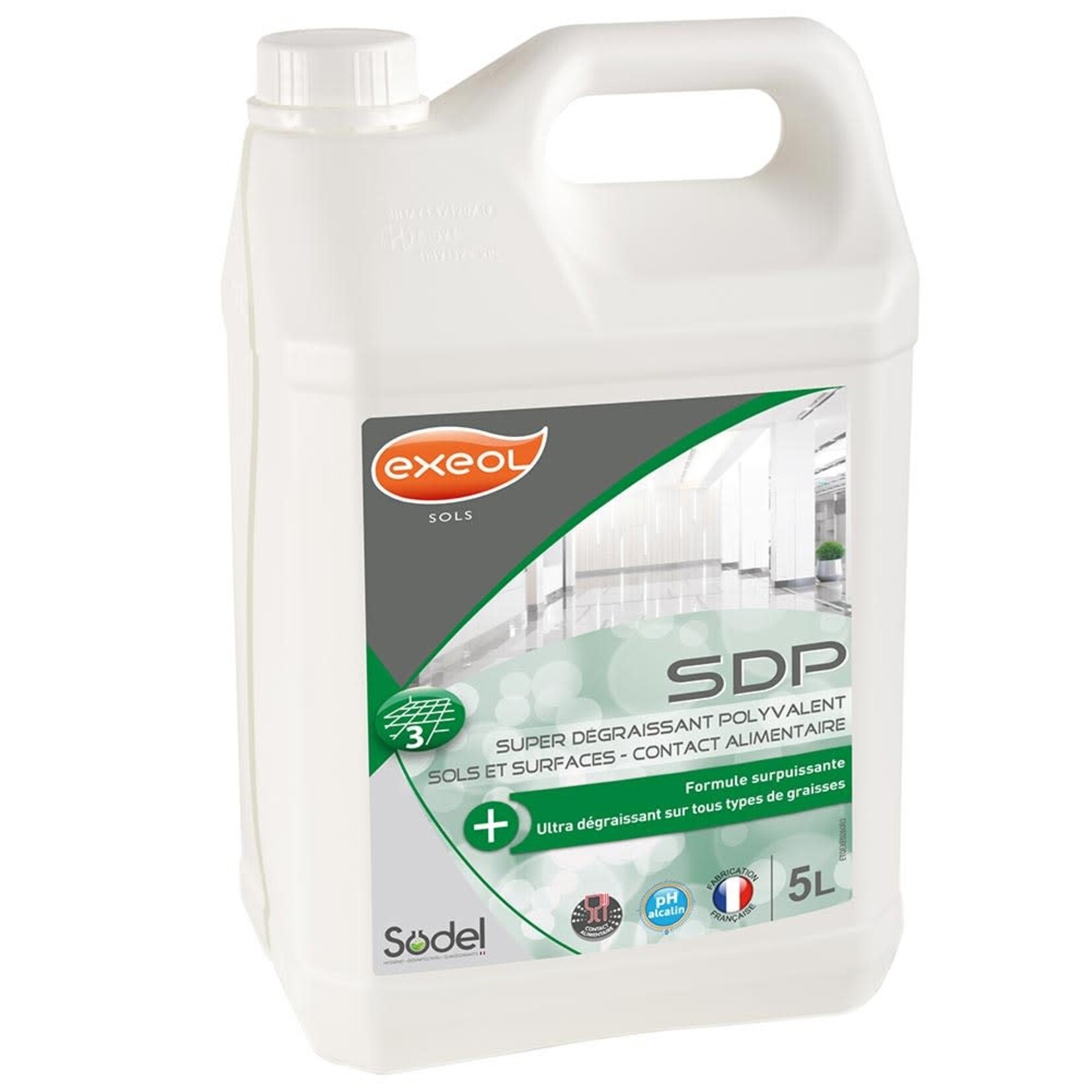 Exeol Super dégraissant Polyvalent contact alimentaire 5L - SDP